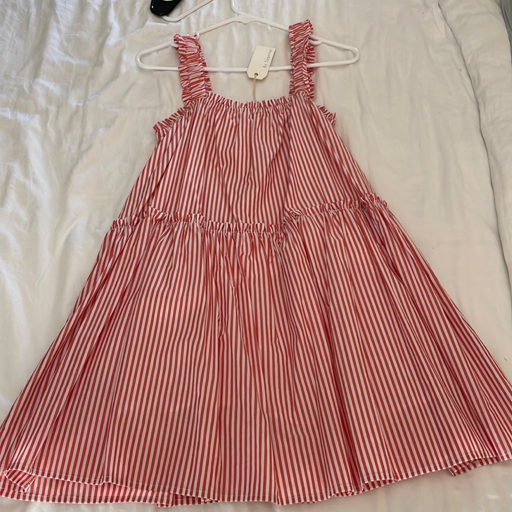 Red striped dress
